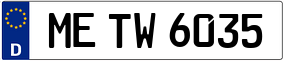 Trailer License Plate